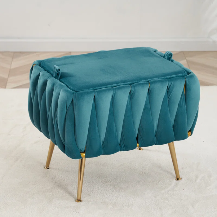 Teal Vegan Accent Chair