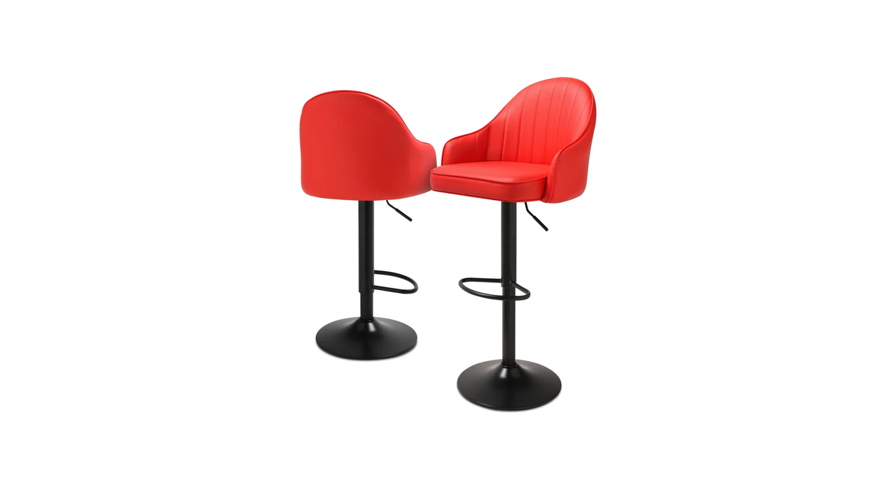 Red Color Fressia Swiel Bar Stool