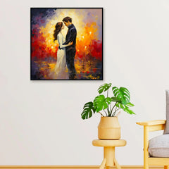 Abstract Couple Love Canvas Wall Paintings & Arts - All India Decor