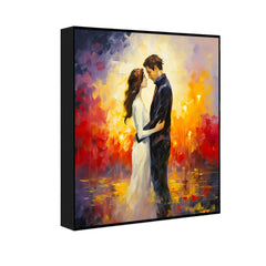 Abstract Couple Love Canvas Wall Paintings & Arts - All India Decor