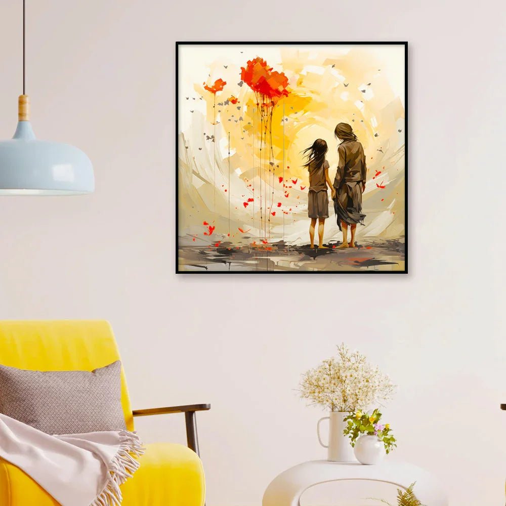 Capture Love's Essence Black Couple Love Canvas Wall Paintings & Arts - All India Decor