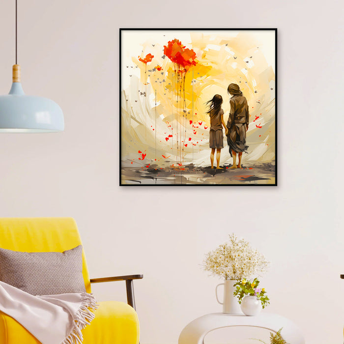 Capture Love's Essence Black Couple Love Canvas Wall Paintings & Arts