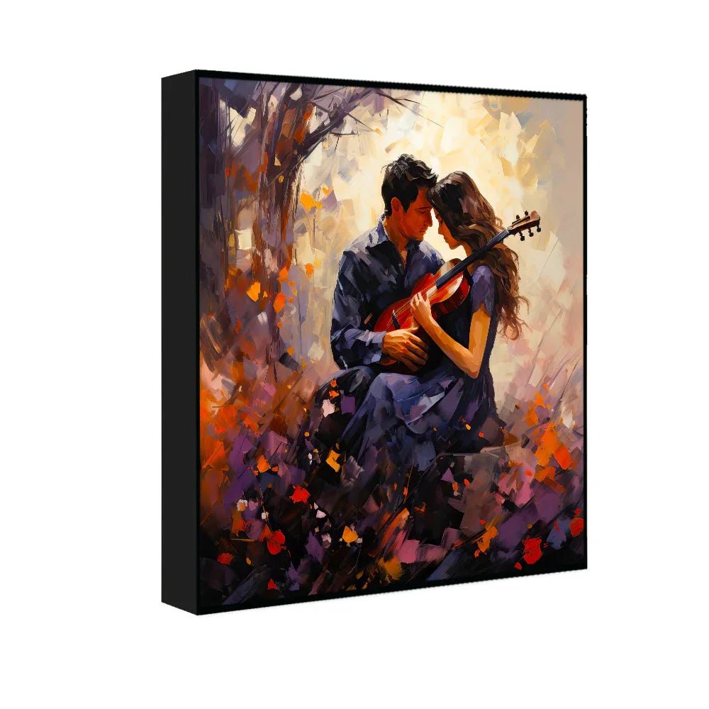 Couple Love with Musical Serenade Canvas Wall Paintings & Arts - All India Decor