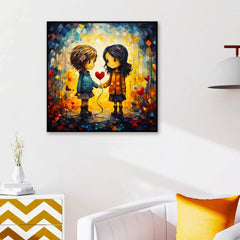 Find the Capture The Power of Friendship in A Vibrant Work of Perfect Couple Love Canvas Wall Paintings & Arts - All India Decor