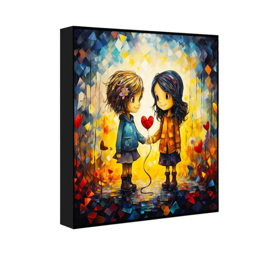 Find the Capture The Power of Friendship in A Vibrant Work of Perfect Couple Love Canvas Wall Paintings & Arts - All India Decor