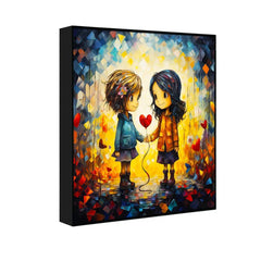 Find the Capture The Power of Friendship in A Vibrant Work of Perfect Couple Love Canvas Wall Paintings & Arts - All India Decor
