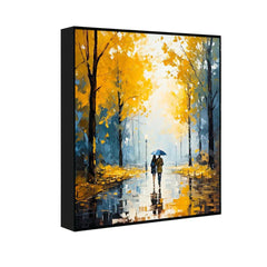 Beautiful Couple Love With Rain Canvas Wall Paintings & Arts - All India Decor