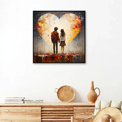 Portray The Unconditional Love Between Friends Couple Love Canvas Wall Paintings & Arts - All India Decor
