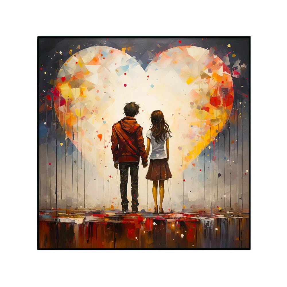 Portray The Unconditional Love Between Friends Couple Love Canvas Wall Paintings & Arts - All India Decor