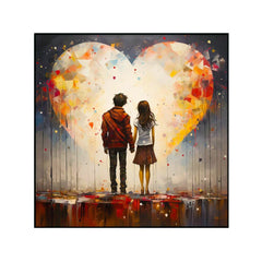 Portray The Unconditional Love Between Friends Couple Love Canvas Wall Paintings & Arts - All India Decor