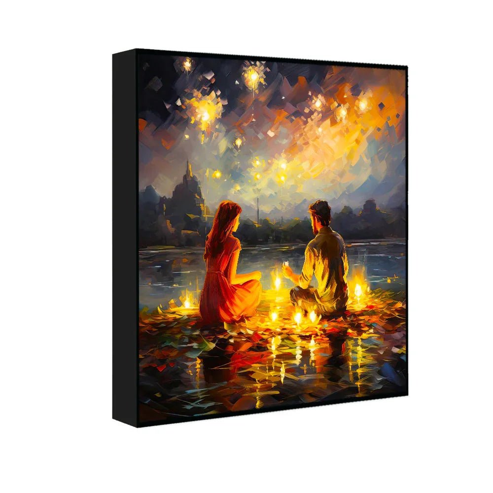 Express Love and Affection through Couple Love Canvas Wall Paintings & Arts - All India Decor