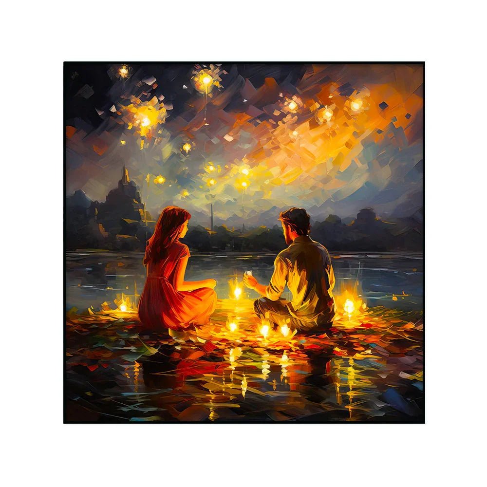 Express Love and Affection through Couple Love Canvas Wall Paintings & Arts - All India Decor