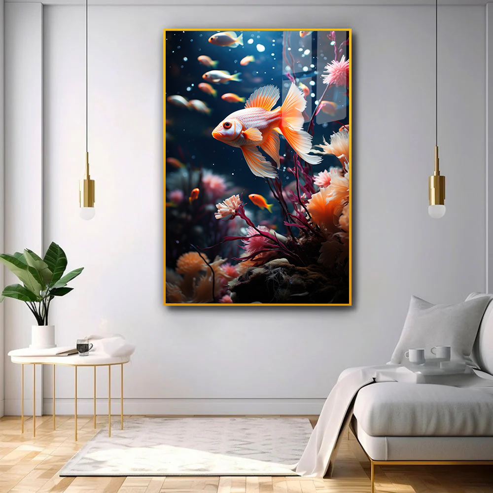 Playful Fish Acrylic Wall Paintings & Arts