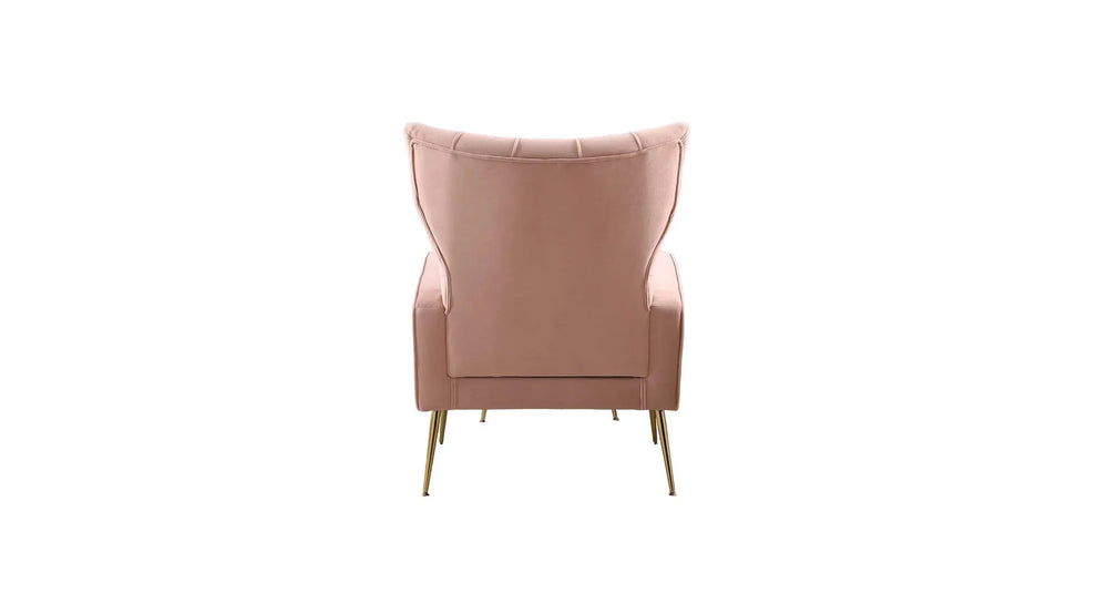 Pinkk Danney Accent Chair With Ottoman - All India Decor