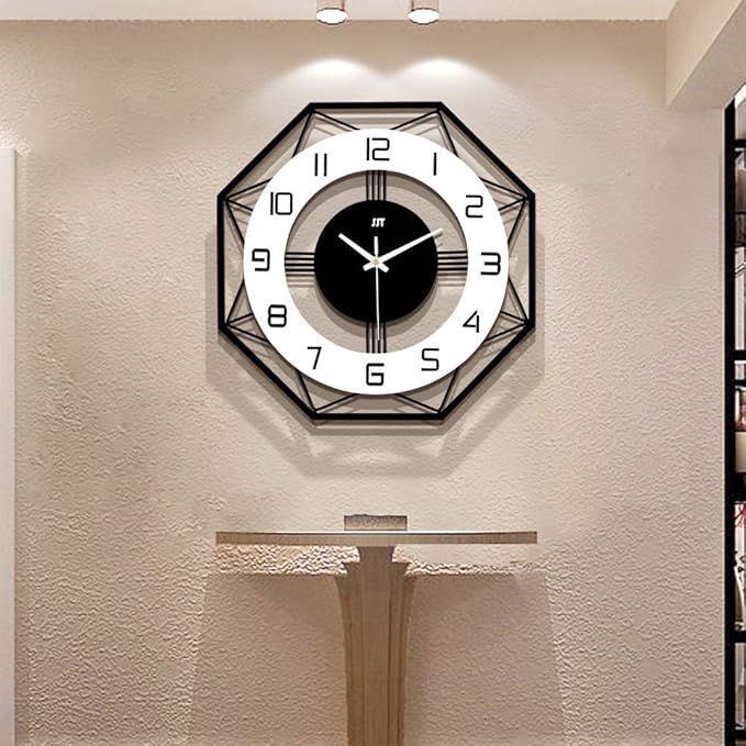 Decorative wall clock on a textured wall