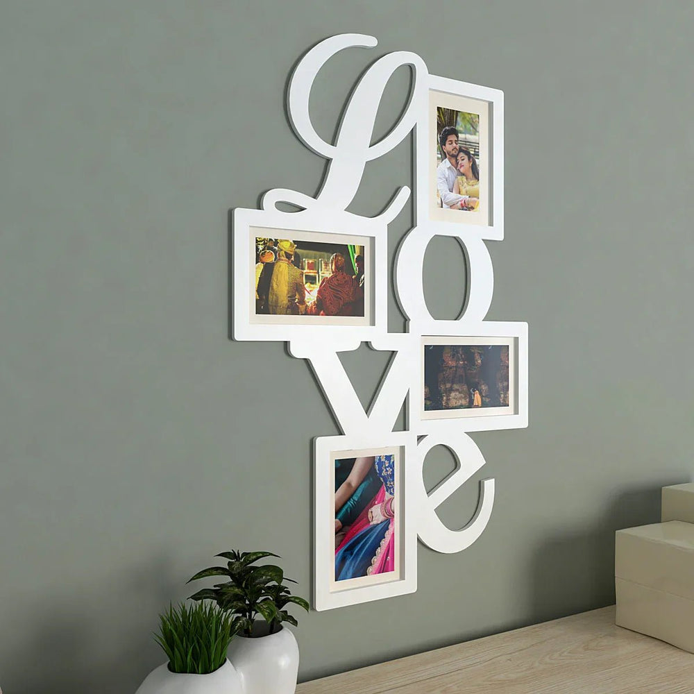 Love Collage Hanging Photo Frame - Available in 4 colors - All India Decor