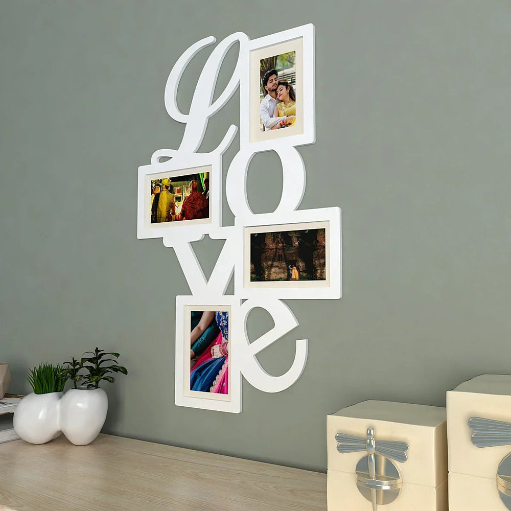 Love Collage Hanging Photo Frame - Available in 4 colors - All India Decor