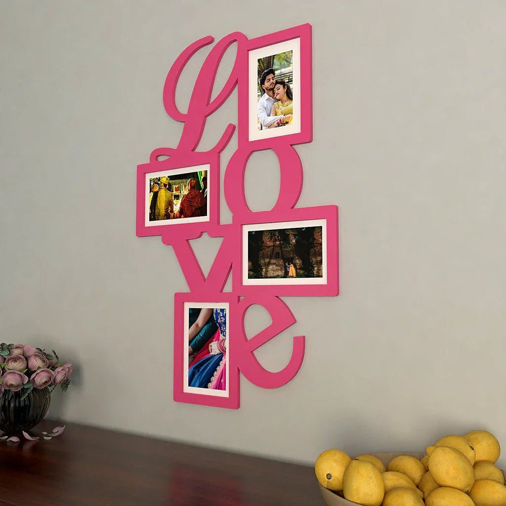 Love Collage Hanging Photo Frame - Available in 4 colors - All India Decor