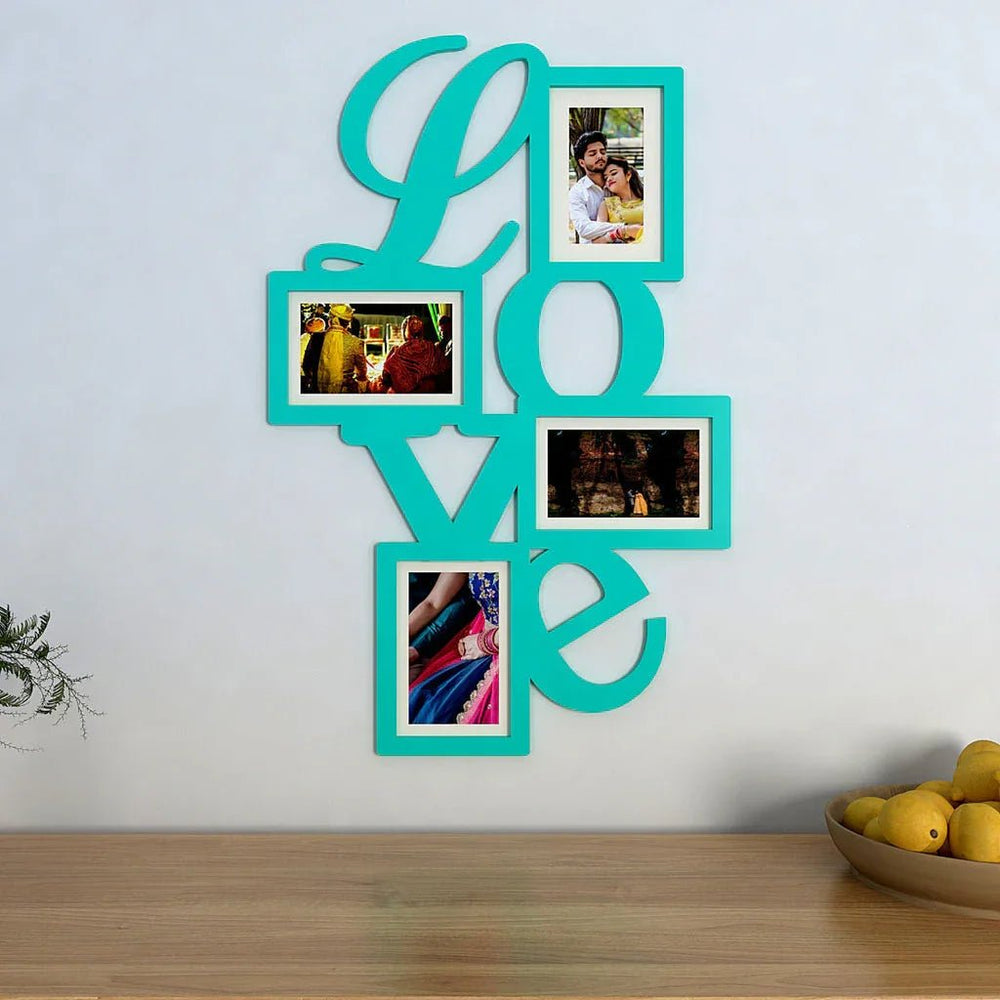 Love Collage Hanging Photo Frame - Available in 4 colors - All India Decor