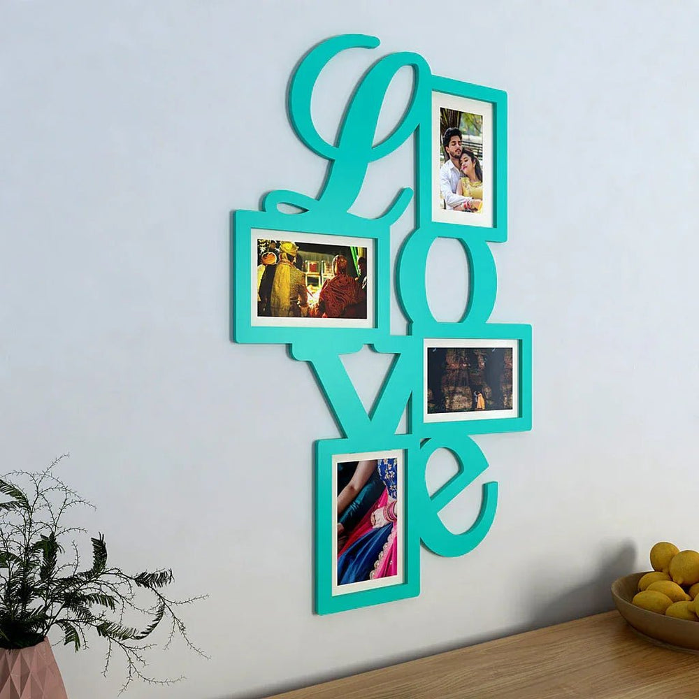 Love Collage Hanging Photo Frame - Available in 4 colors - All India Decor