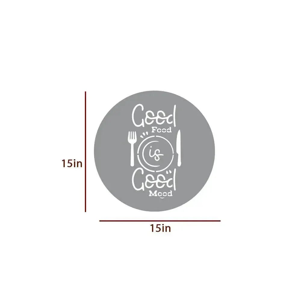 Circular 'Good Food' Backlit Wall Decor for Kitchen - All India Decor