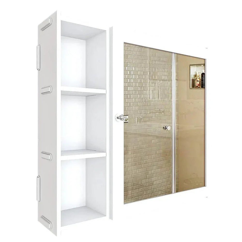 Aesthetic Wooden Bathroom Cabinet with 5 Spacious Shelves - Solid White - All India Decor