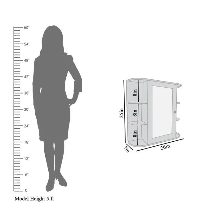 Premium Wooden Bathroom Cabinet with 10 Spacious Shelves- White