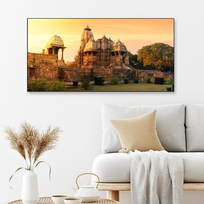 Ancient Temple Khajuraho Framed Wall art