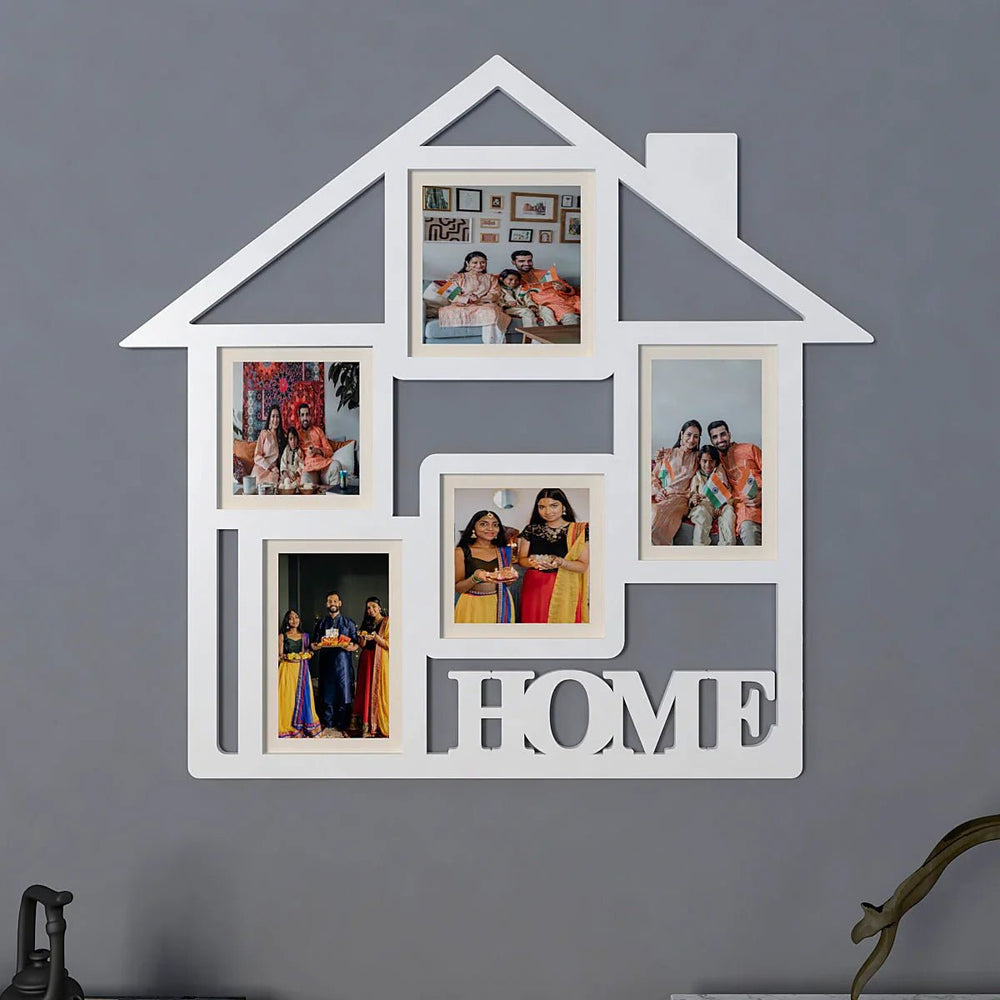 Home White Collage Hanging Photo Frame - Available in 4 colors - All India Decor