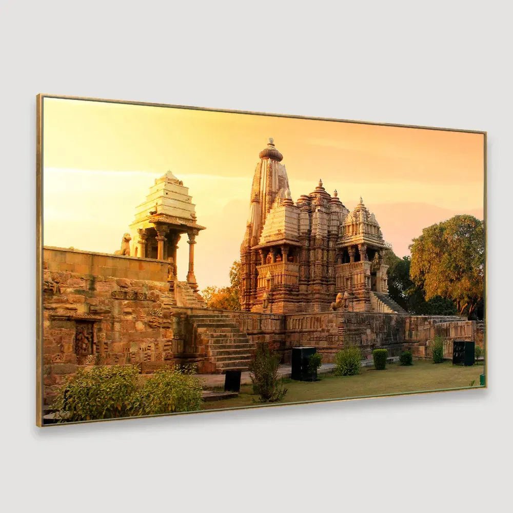 Ancient Temple Khajuraho Framed Wall art - All India Decor