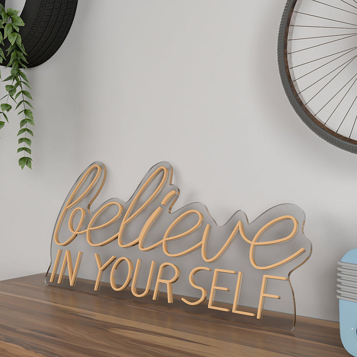 Believe In yourself LED Neon Light (Available in Multiple Colors)