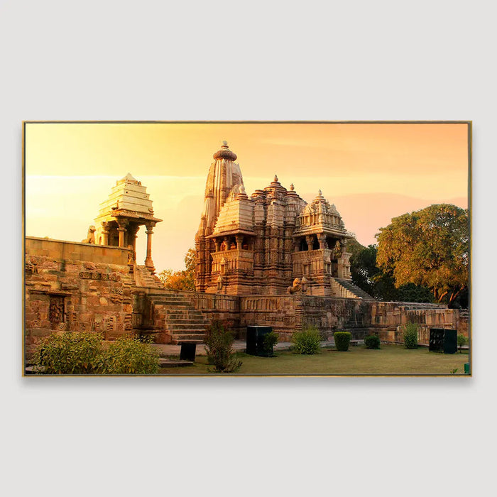 Ancient Temple Khajuraho Framed Wall art