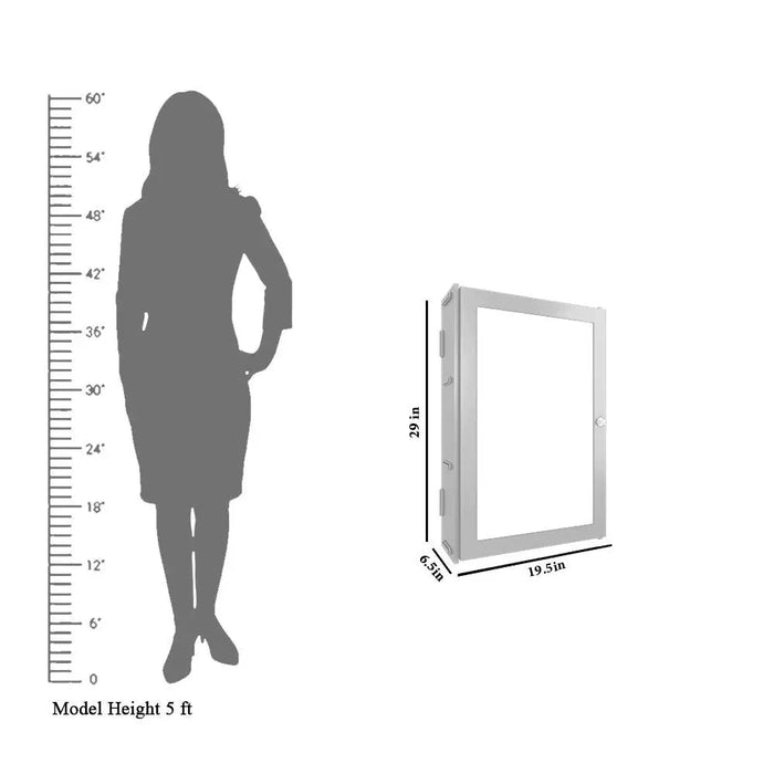 Structured Wooden Bathroom Cabinet with 3 Spacious Shelves- Solid White