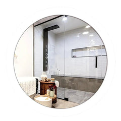Modish Circular Wooden Bathroom Cabinet with 2 Spacious Shelves - White - All India Decor