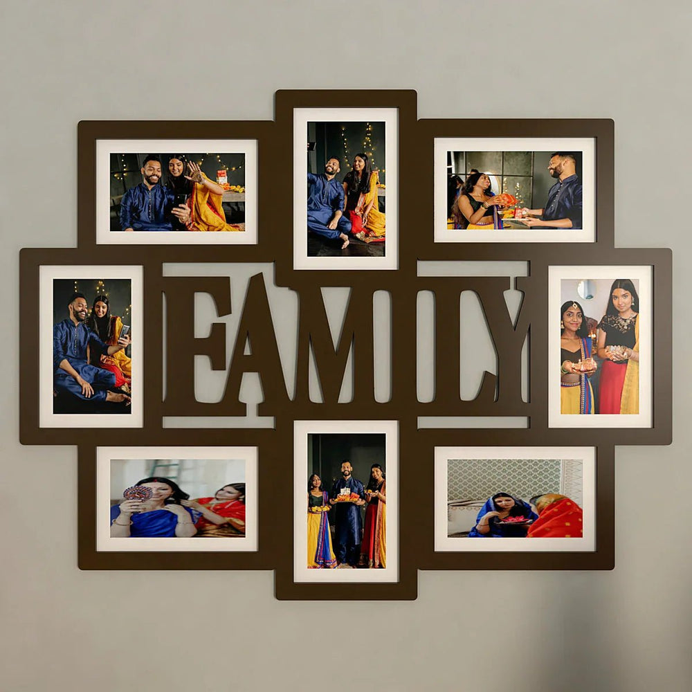 Family Dark Brown Hanging Photo Frame - All India Decor