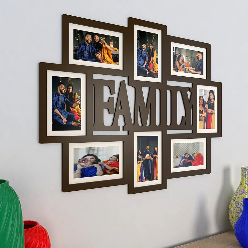 Family Dark Brown Hanging Photo Frame - All India Decor