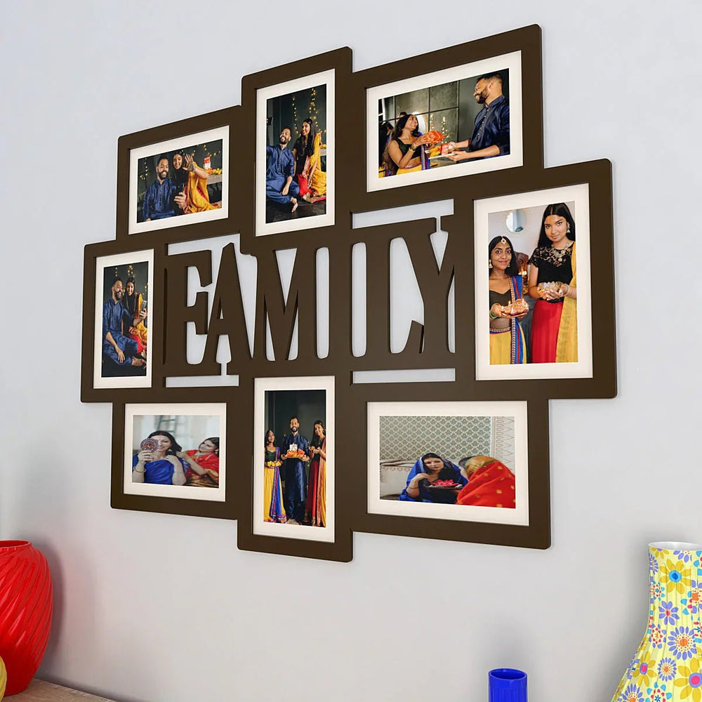 Family Dark Brown Hanging Photo Frame - All India Decor