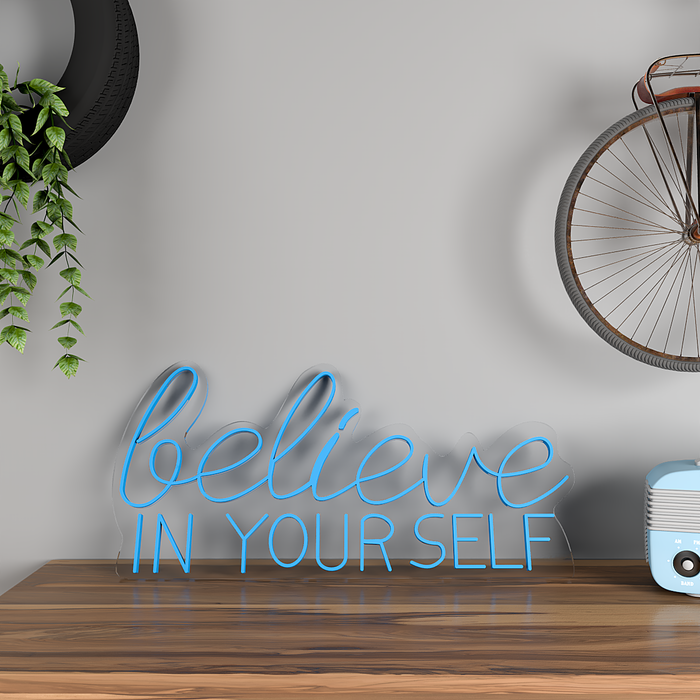 Believe In yourself LED Neon Light (Available in Multiple Colors)