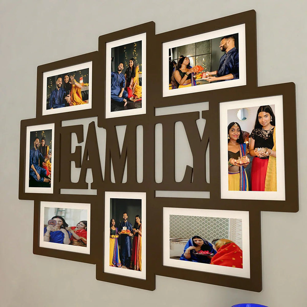 Family Dark Brown Hanging Photo Frame - All India Decor