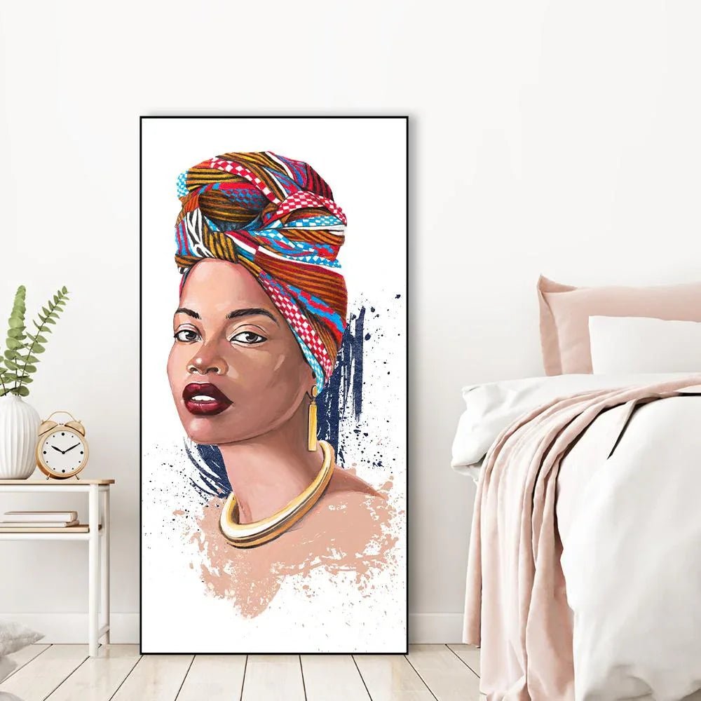 The african Silhuette Framed Wall art - All India Decor