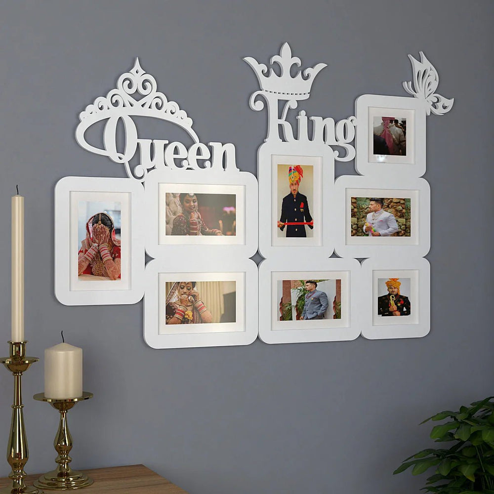 Queen & King White Hanging Photo Frame - All India Decor