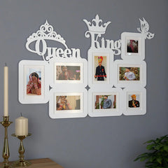 Queen & King White Hanging Photo Frame - All India Decor