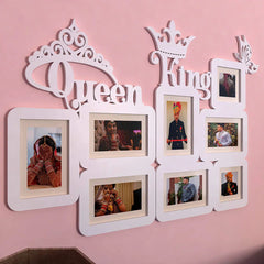 Queen & King White Hanging Photo Frame - All India Decor