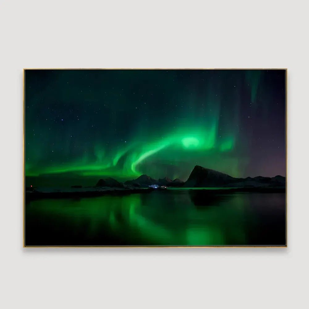 Illuminated Lofoten Islands Framed Wall art - All India Decor