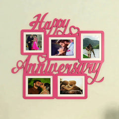 Happy Anniversary Pink Hanging Photo Frame - All India Decor