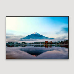 Early Morning Witness Mountain Floating Frame Wall Painting & Art - All India Decor