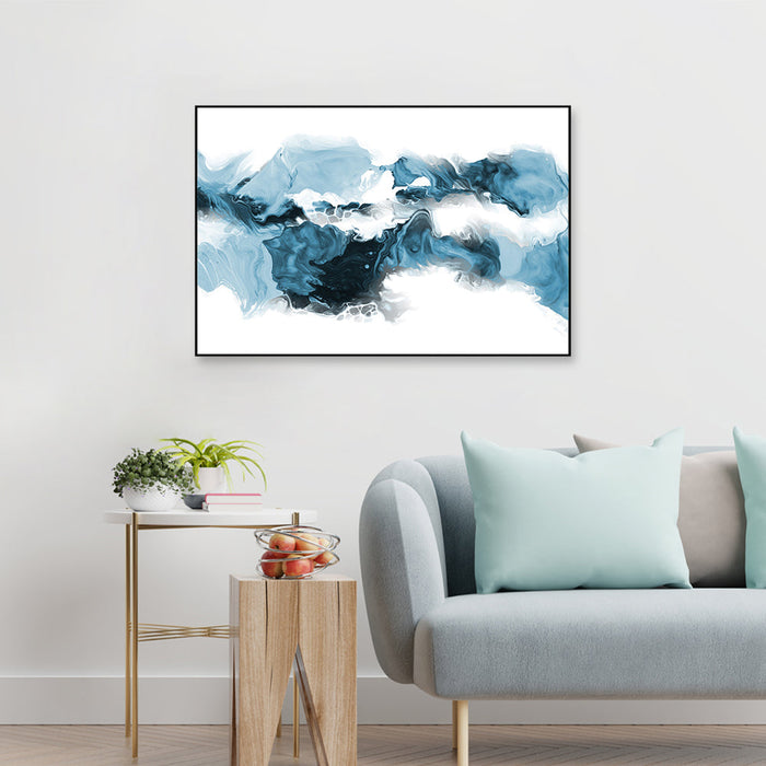 Blue Eternity Abstract Framed Wall art