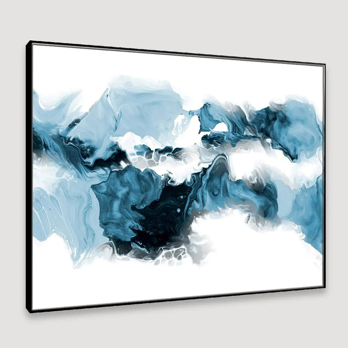 Blue Eternity Abstract Framed Wall art