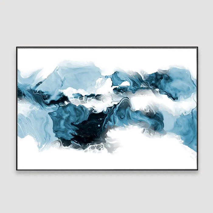 Blue Eternity Abstract Framed Wall art