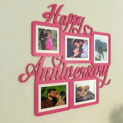 Happy Anniversary Pink Hanging Photo Frame - All India Decor